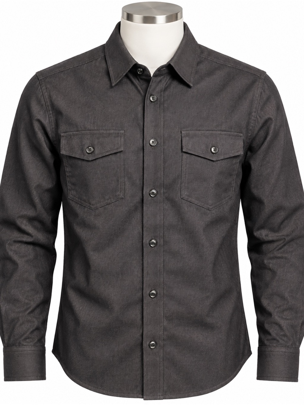G/FORE Men’s M Charcoal Gray Long Sleeve Button Down Shirt NWT Dual Pocket